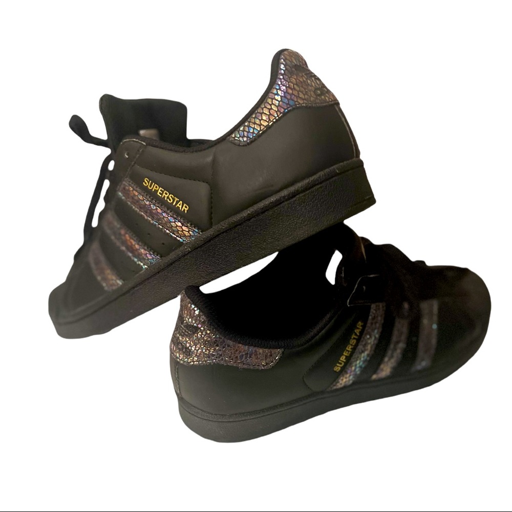 Adidas Black Superstar Iridescent